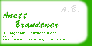 anett brandtner business card